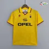 AC Milan Camisa Qualidade Premium Third Alternativa 1995/96 Vintage Amarelo