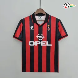 AC Milan Camiseta Futebol Local Primeiro Kit 1995/96 Classicas