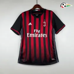 AC Milan Camiseta Futebol Local 2016/17 Vintage