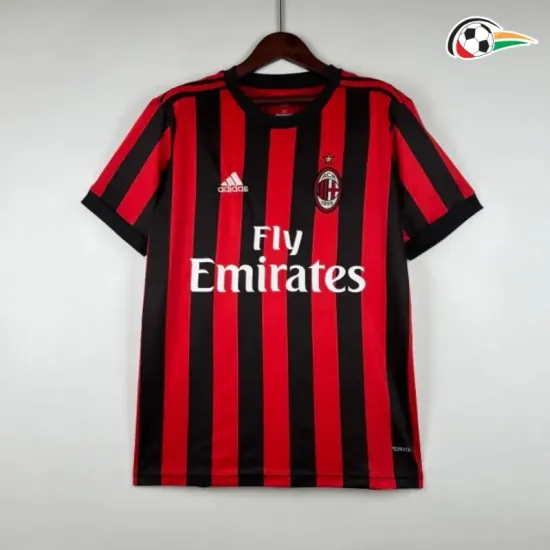 AC Milan Equipacione Replicas Home Primeiro Kit 2017/18 Classicas AC Milan Equipacione Replicas Home Primeiro Kit 2017/18 Classicas
