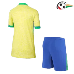 Brasil Camisa Qualidade Premium Local Primeiro Kit 2024 Infantil