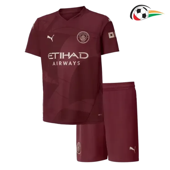 Camisola Manchester City Replicas Terceiro Kit 2024/25 Niños Camisola Manchester City Replicas Terceiro Kit 2024/25 Niños