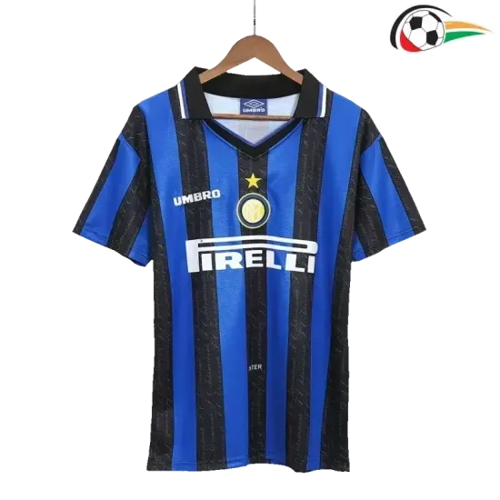 Camiseta Inter de Milan Baratas Home Primeiro Kit 1997/98 Classicas Camiseta Inter de Milan Baratas Home Primeiro Kit 1997/98 Classicas