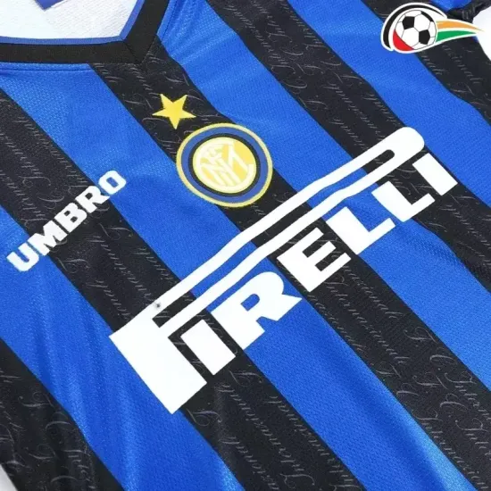 Camiseta Inter de Milan Baratas Home Primeiro Kit 1997/98 Classicas Camiseta Inter de Milan Baratas Home Primeiro Kit 1997/98 Classicas