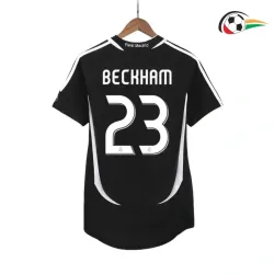 BECKHAM 23 Real Madrid Equipacione Qualidade TAILANDESA Segundo Kit 2006/07 Classicas Preto