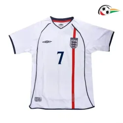 Camisola BECKHAM 7 Inglaterra Qualidade AAA Local Primeiro Kit 2002 Retro Classicas Branca