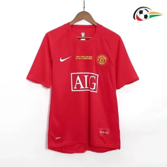 Camiseta RONALDO 7 Manchester United Futebol Home 2007/08 Vintage Vermelha Camiseta RONALDO 7 Manchester United Futebol Home 2007/08 Vintage Vermelha