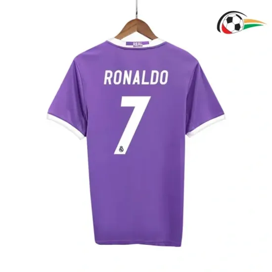 Equipacione RONALDO 7 Real Madrid Replicas Away Segundo Kit 2016/17 Classicas Roxa Equipacione RONALDO 7 Real Madrid Replicas Away Segundo Kit 2016/17 Classicas Roxa