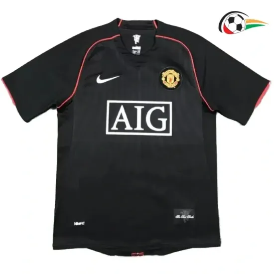 RONALDO 7 Manchester United Camisa Qualidade TAILANDESA Visitante Segundo Kit 2007/08 Retro Preta RONALDO 7 Manchester United Camisa Qualidade TAILANDESA Visitante Segundo Kit 2007/08 Retro Preta