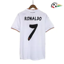 RONALDO 7 Real Madrid Camiseta Qualidade AAA Local 2013/14 Vintage Branca