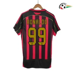 RONALDO 99 AC Milan Equipacione Qualidade Premium Local Primeiro Kit 2006/07 Classicas Vermelha/Preto