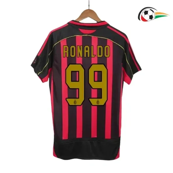RONALDO 99 AC Milan Equipacione Qualidade Premium Local Primeiro Kit 2006/07 Classicas Vermelha/Preto RONALDO 99 AC Milan Equipacione Qualidade Premium Local Primeiro Kit 2006/07 Classicas Vermelha/Preto