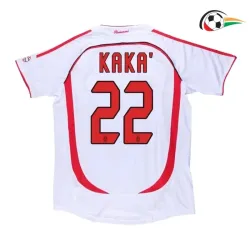 Equipacione KAKA＇22 AC Milan Qualidade TAILANDESA Visitante 2006/07 Classicas Branca