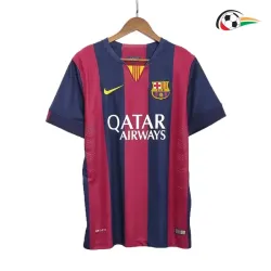 NEYMAR JR 11 Barcelona Camiseta Baratas Home Primeiro Kit 2014/15 Vintage Vermelho/Azul