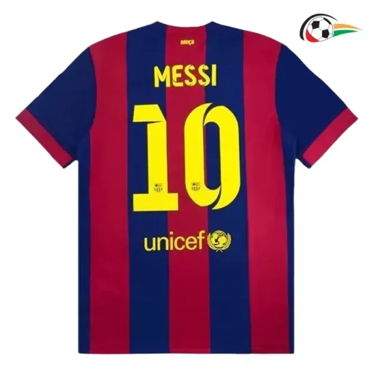 Camiseta MESSI 10 Barcelona Futebol Local 2014/15 Vintage Vermelho/Azul Camiseta MESSI 10 Barcelona Futebol Local 2014/15 Vintage Vermelho/Azul