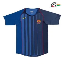 MESSI 10 Barcelona Camiseta Qualidade AAA Away 2004/05 Vintage Azul