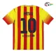 Camisola MESSI 10 Barcelona Futebol Away Segundo Kit 2013/14 Retro Classicas Vermelho/Amarelo Camisola MESSI 10 Barcelona Futebol Away Segundo Kit 2013/14 Retro Classicas Vermelho/Amarelo