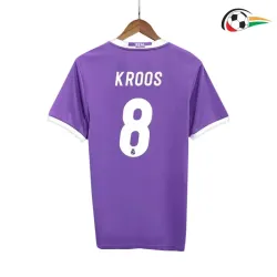 KROOS 8 Real Madrid Camiseta Futebol Visitante 2016/17 Vintage Roxo