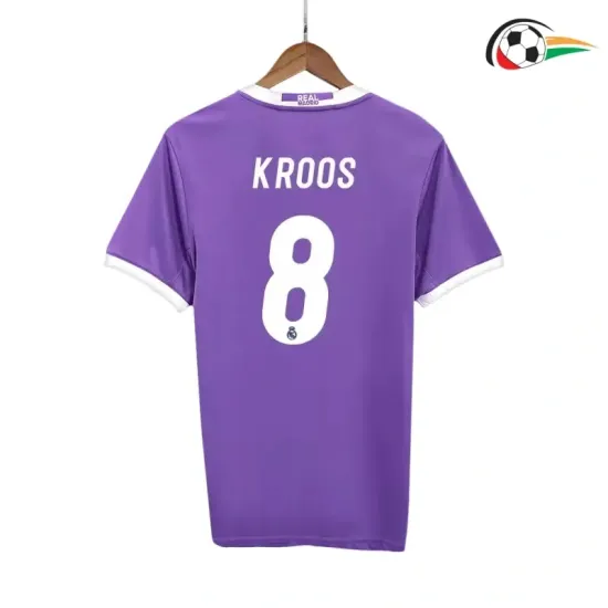 KROOS 8 Real Madrid Camiseta Futebol Visitante 2016/17 Vintage Roxo KROOS 8 Real Madrid Camiseta Futebol Visitante 2016/17 Vintage Roxo