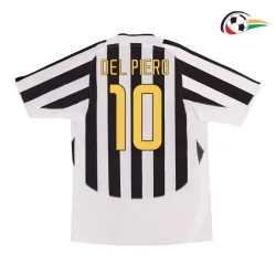 Camisola DEL PIERO 10 Juventus Baratas Local Primeiro Kit 2003/04 Retro Classicas Preto/Branco
