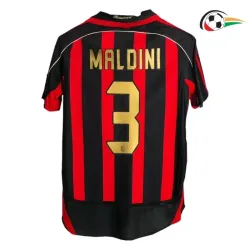 MALDINI 3 AC Milan Camisa Replicas Home 2006/07 Retro Vermelho/Preto