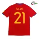 SILVA 21 España Camiseta Qualidade AAA Home Primeiro Kit 2010 Vintage Vermelho SILVA 21 España Camiseta Qualidade AAA Home Primeiro Kit 2010 Vintage Vermelho