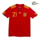 SILVA 21 España Camiseta Qualidade AAA Home Primeiro Kit 2010 Vintage Vermelho SILVA 21 España Camiseta Qualidade AAA Home Primeiro Kit 2010 Vintage Vermelho