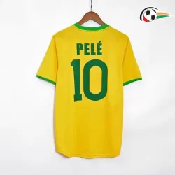 PELÉ 10 Brasil Equipacione Qualidade Premium Local Primeiro Kit 1970 Classicas Amarelo