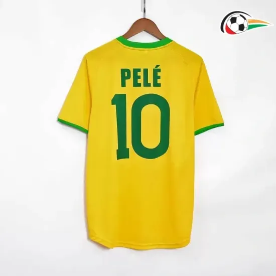 PELÉ 10 Brasil Equipacione Qualidade Premium Local Primeiro Kit 1970 Classicas Amarelo