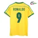 Camiseta RONALDO 9 Brasil Baratas Home Primeiro Kit 1998 Vintage Amarelo Camiseta RONALDO 9 Brasil Baratas Home Primeiro Kit 1998 Vintage Amarelo
