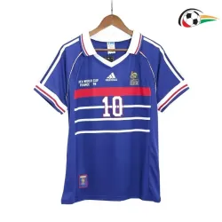 ZIDANE 10 Francia Camisola Qualidade AAA Home 1998 Retro Classicas Azul