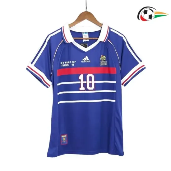 ZIDANE 10 Francia Camisola Qualidade AAA Home 1998 Retro Classicas Azul ZIDANE 10 Francia Camisola Qualidade AAA Home 1998 Retro Classicas Azul