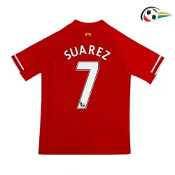 SUAREZ 7 Liverpool Camisa Qualidade Premium Local Primeiro Kit 2013/14 Retro Vermelho