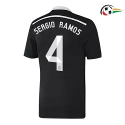 Equipacione SERGIO RAMOS 4 Real Madrid Qualidade Premium Thrid 2014/15 Classicas Preto