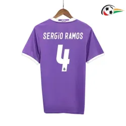 ERGIO RAMOS 4 Real Madrid Equipacione Qualidade TAILANDESA Away 2016/17 Classicas Roxo