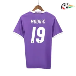 Camisola MODRIĆ 19 Real Madrid Qualidade AAA Away Segundo Kit 2016/17 Retro Classicas Roxo