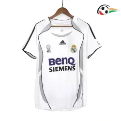 Camiseta SERGIO RAMOS 4 Real Madrid Futebol Home Primeiro Kit 2006/07 Vintage Branco