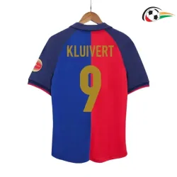 KLUIVERT 9 Barcelona Camisa Qualidade TAILANDESA Local 1999/00 Retro Vermelho/Azul