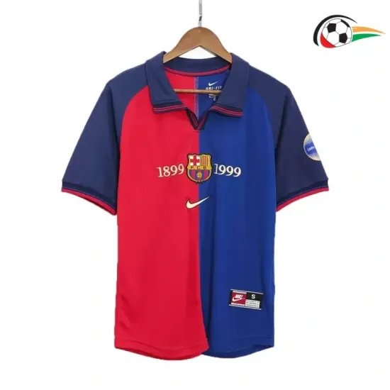 KLUIVERT 9 Barcelona Camisa Qualidade TAILANDESA Local 1999/00 Retro Vermelho/Azul KLUIVERT 9 Barcelona Camisa Qualidade TAILANDESA Local 1999/00 Retro Vermelho/Azul
