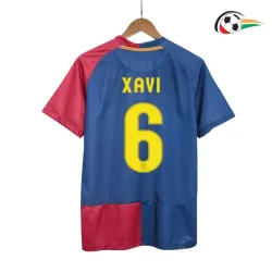 Camisa XAVI 6 Barcelona Qualidade TAILANDESA Primeiro Kit 2008/09 Retro Vermelho/Azul