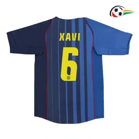 XAVI 6 Barcelona Camiseta Baratas Away Segundo Kit 2004/05 Vintage Azul XAVI 6 Barcelona Camiseta Baratas Away Segundo Kit 2004/05 Vintage Azul