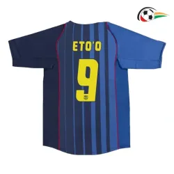 ETO'O 9 Barcelona Equipacione Qualidade TAILANDESA Visitante 2004/05 Classicas Azul