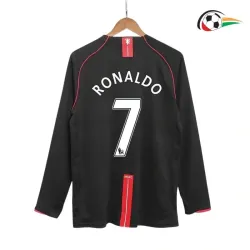 Camisa Cristiano Ronaldo 7 Manchester United Qualidade Premium Local 2007/08 Retro ML Preto