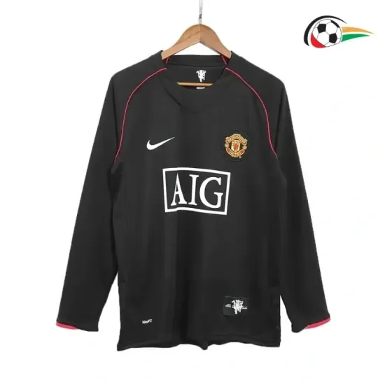 Camisa Cristiano Ronaldo 7 Manchester United Qualidade Premium Local 2007/08 Retro ML Preto Camisa Cristiano Ronaldo 7 Manchester United Qualidade Premium Local 2007/08 Retro ML Preto