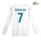Cristiano Ronaldo 7 Real Madrid Camisola Baratas Local Primeiro Kit 2017/18 Retro Classicas ML Branco