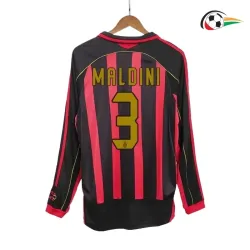 Equipacione MALDINI 3 AC Milan Qualidade TAILANDESA Local Primeiro Kit 2006/07 Classicas ML Vermelho/Preto