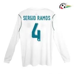 Camisa SERGIO RAMOS 4 Real Madrid Qualidade TAILANDESA Home 2017/18 Retro ML Branco