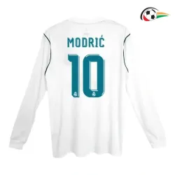 Equipacione MODRIĆ 10 Real Madrid Qualidade Premium Home Primeiro Kit 2017/18 Classicas ML Branco