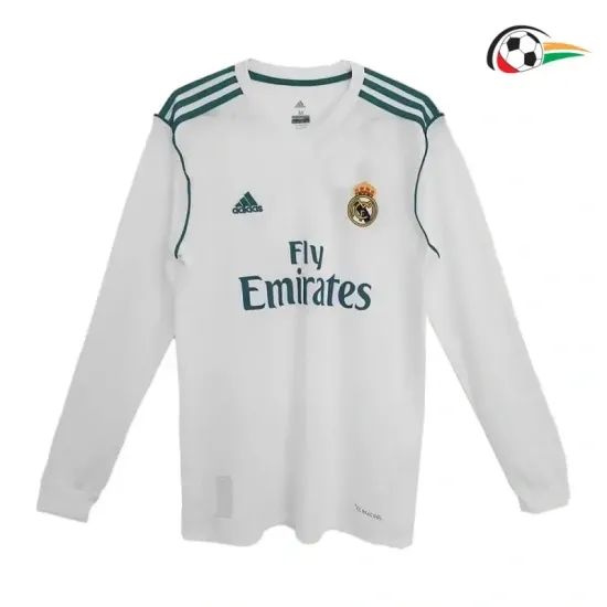 BENZEMA 9 Real Madrid Camisola Futebol Local 2017/18 Retro Classicas ML Branco BENZEMA 9 Real Madrid Camisola Futebol Local 2017/18 Retro Classicas ML Branco