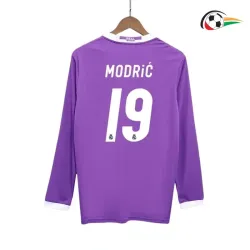 MODRIĆ 19 Real Madrid Camiseta Baratas Visitante Segundo Kit 2016/17 Vintage ML Roxo